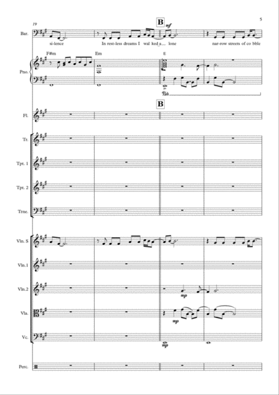 The Sound Of Silence Piano, Vocal, Guitar scores gallery preview page 5