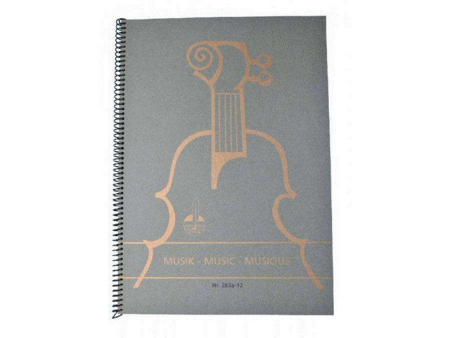 Music manuscript book spiral bound 12 staves Staff Paper scores gallery preview page 1