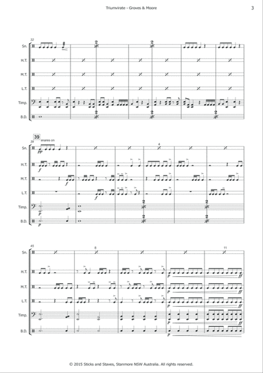 Triumvirate Percussion Ensemble scores gallery preview page 5