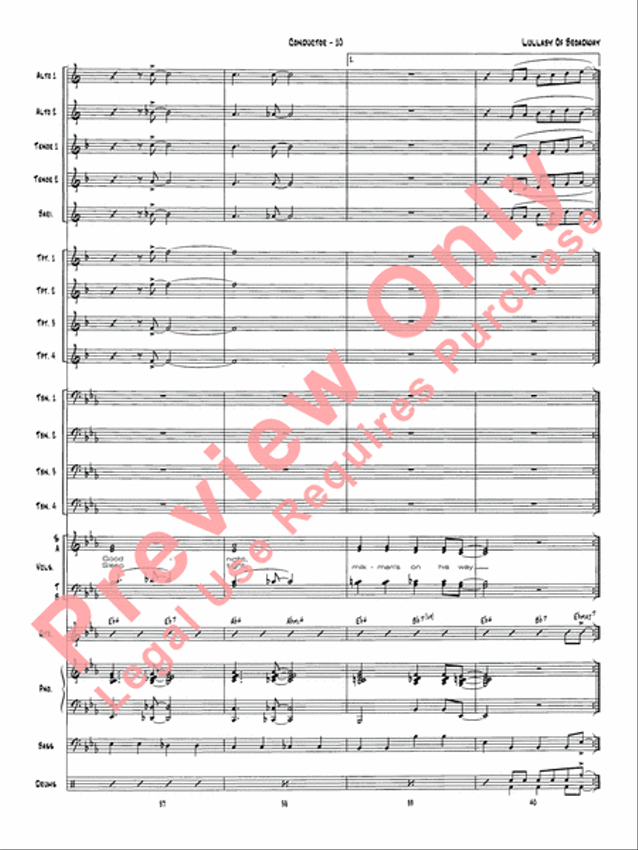 Lullaby of Broadway Jazz Ensemble scores gallery preview page 13