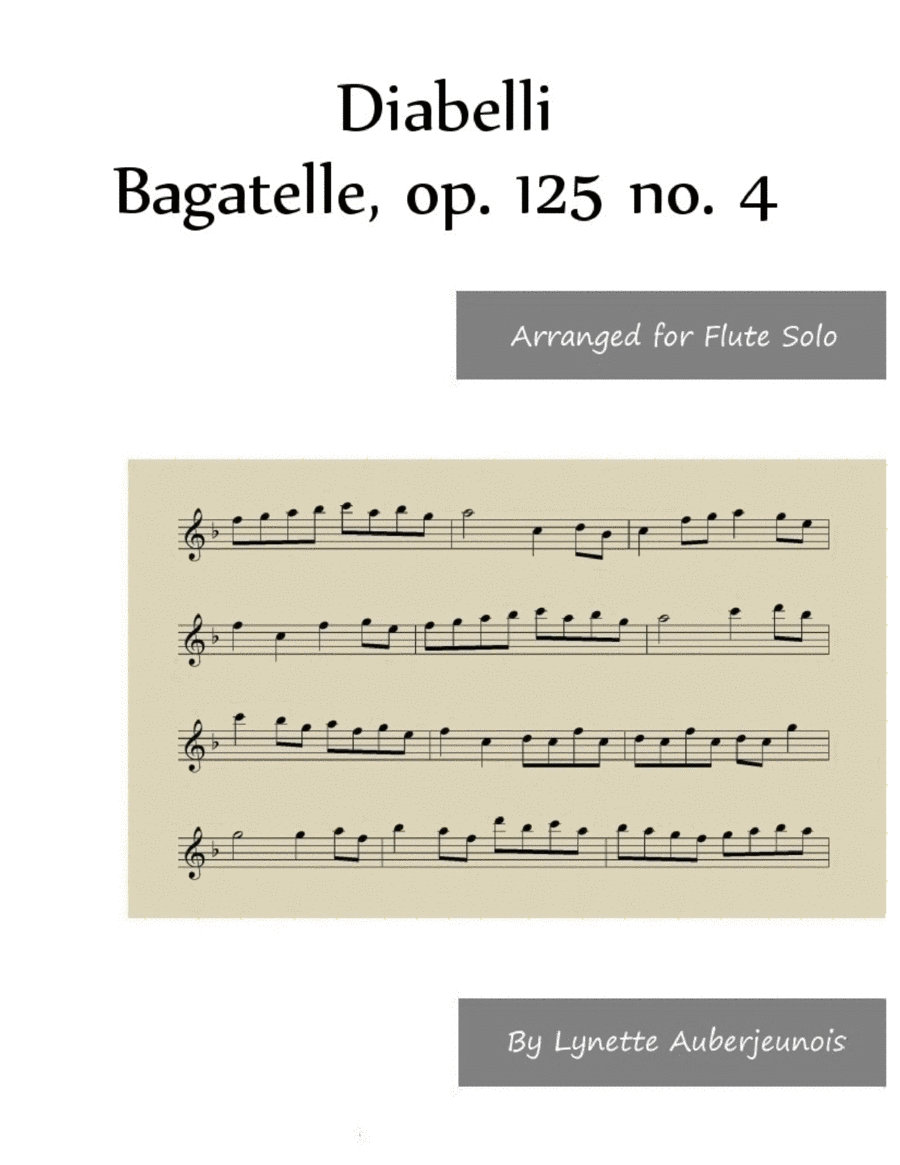 Bagatelle, op. 125 no. 4 - Flute Solo image number null