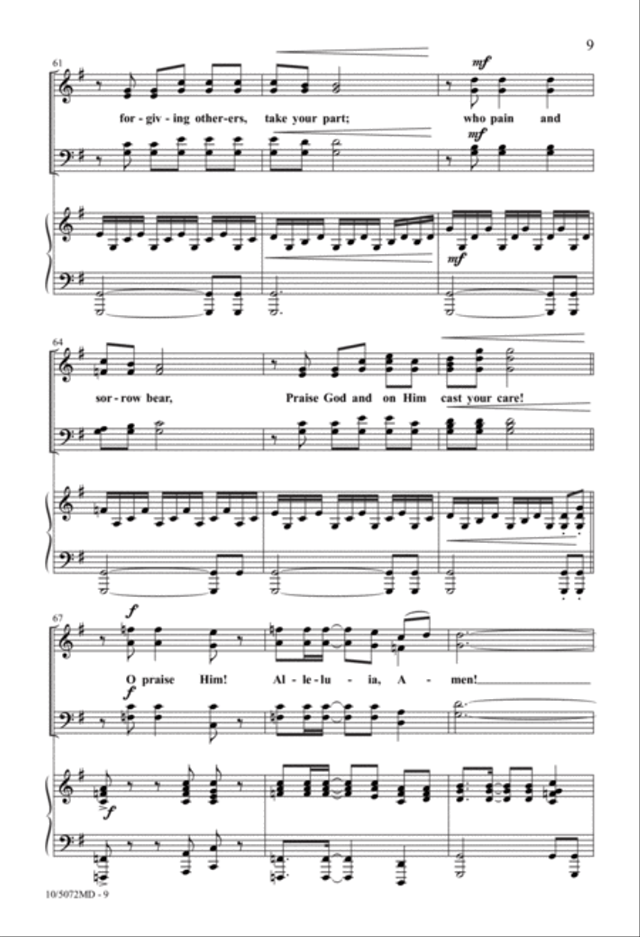 All Creatures Praise Him 4-Part scores gallery preview page 9