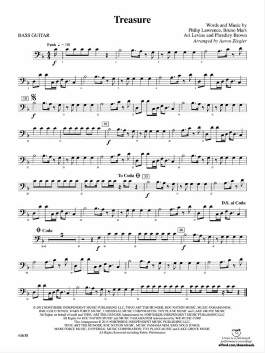 Treasure: String Bass Treasure: String Bass Double Bass scores gallery preview page 1
