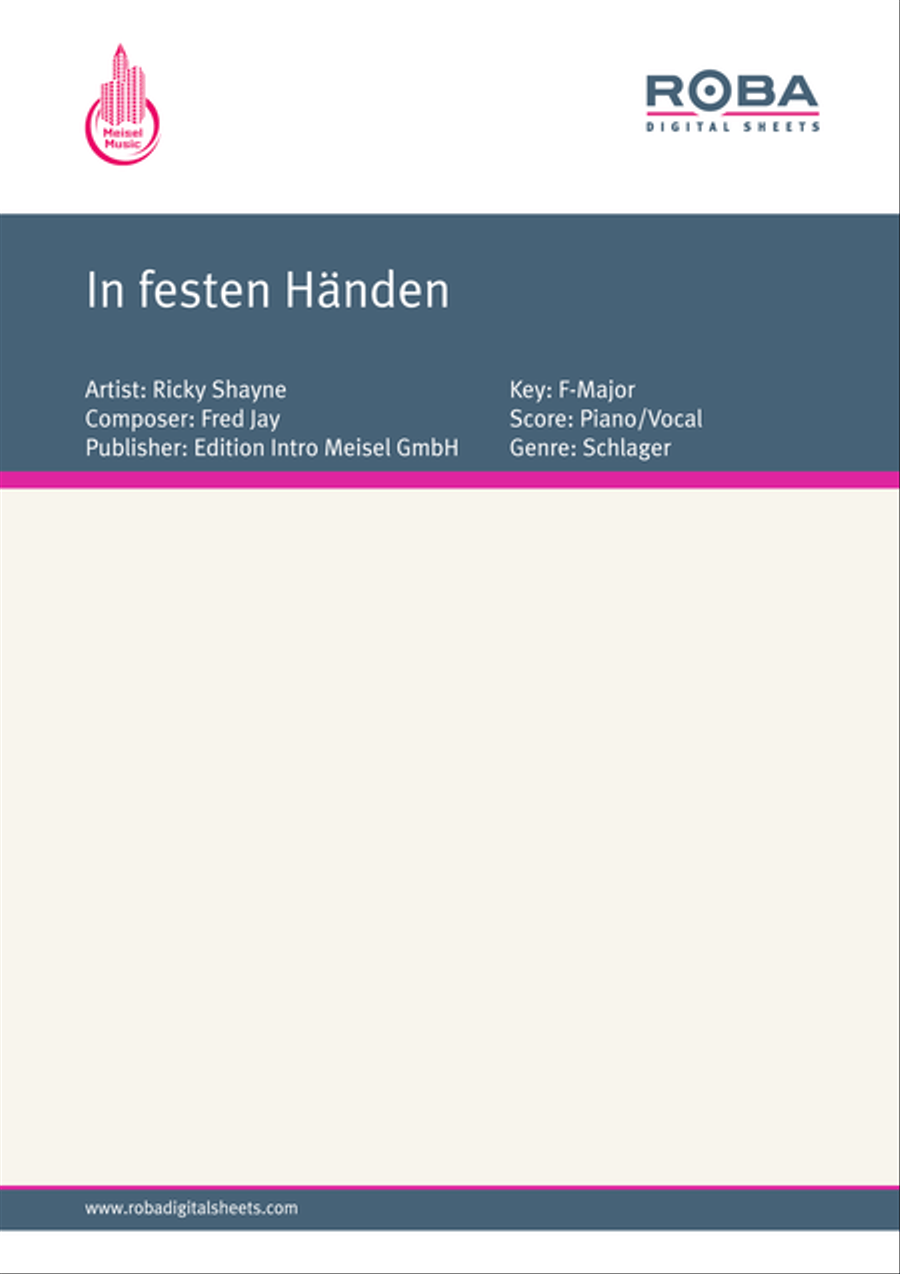 In festen Handen Piano, Vocal scores gallery preview page 1