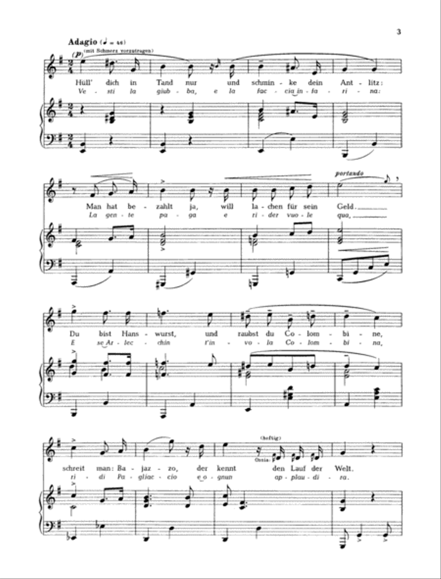 Vesti la giubba Tenor Voice scores gallery preview page 2