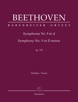 Book cover for Symphony, No. 9 d minor, Op. 125