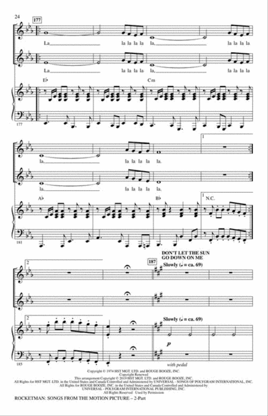 Rocketman: Songs from the Motion Picture 2-Part scores gallery preview page 7