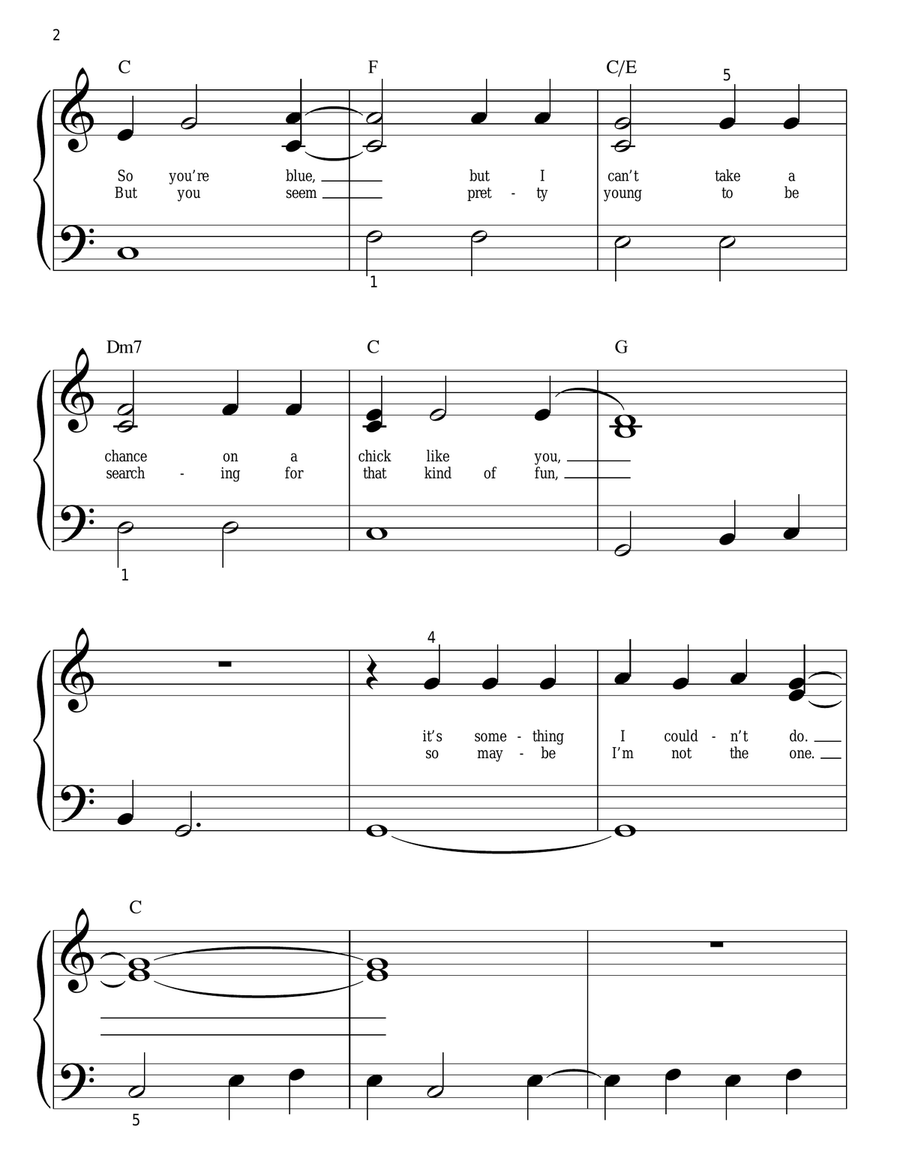 Does Your Mother Know Easy Piano scores gallery preview page 2
