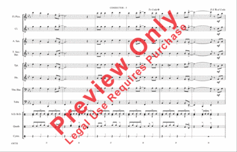 Rockin' Around the Christmas Tree Marching Band scores gallery preview page 6