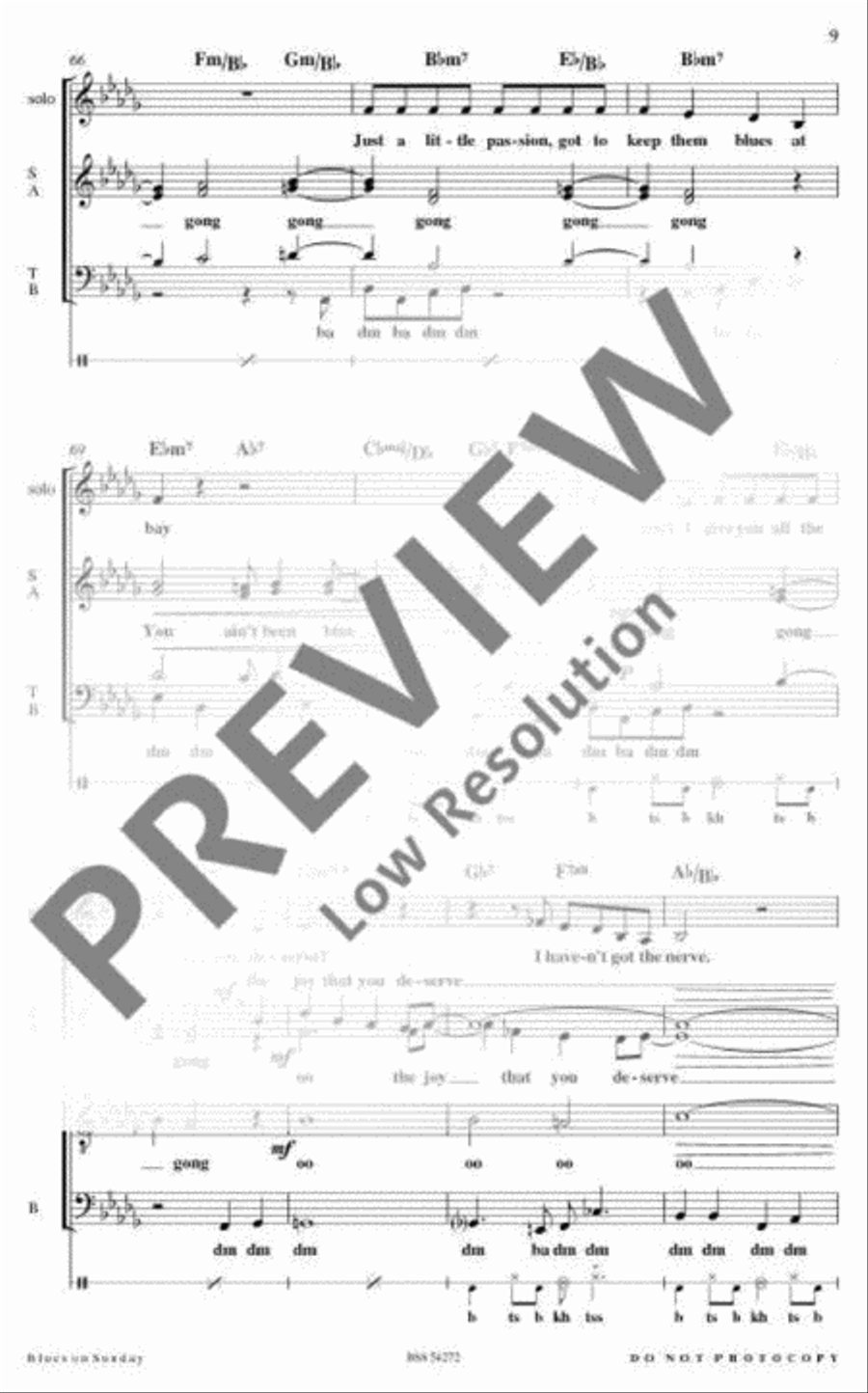 Blues on Sunday 4-Part scores gallery preview page 10