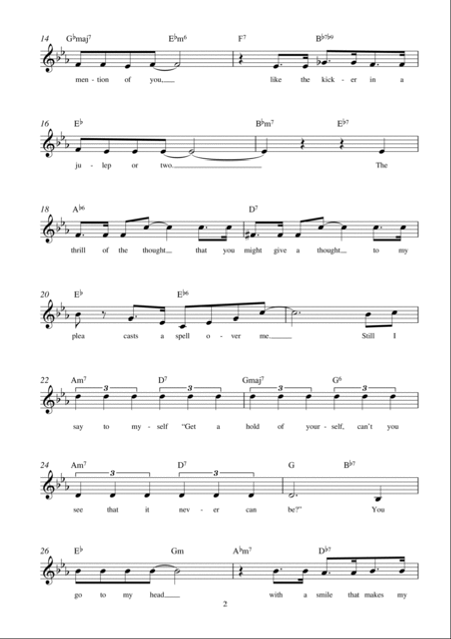 You Go To My Head Piano scores gallery preview page 2