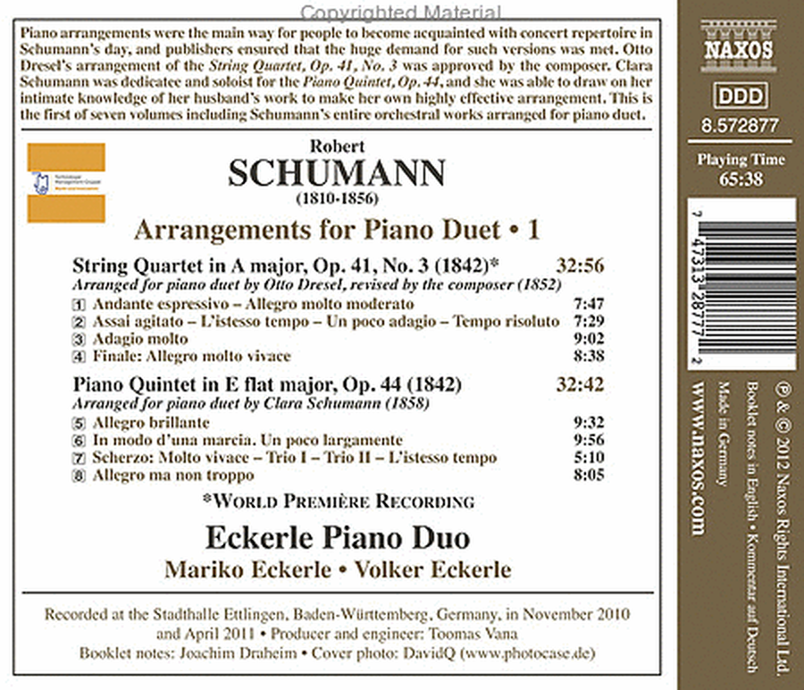 Volume 1: Arrangements for Piano Duet image number null