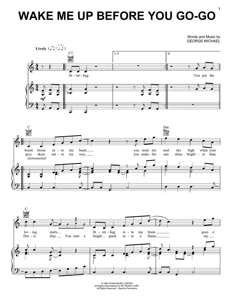 Wake Me Up Before You Go-Go Acoustic Guitar scores gallery preview page 1