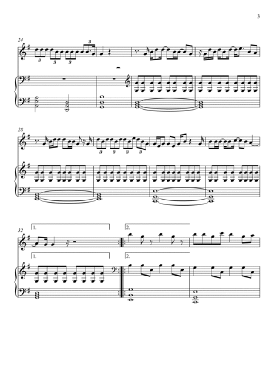 Drivers License Piano scores gallery preview page 3