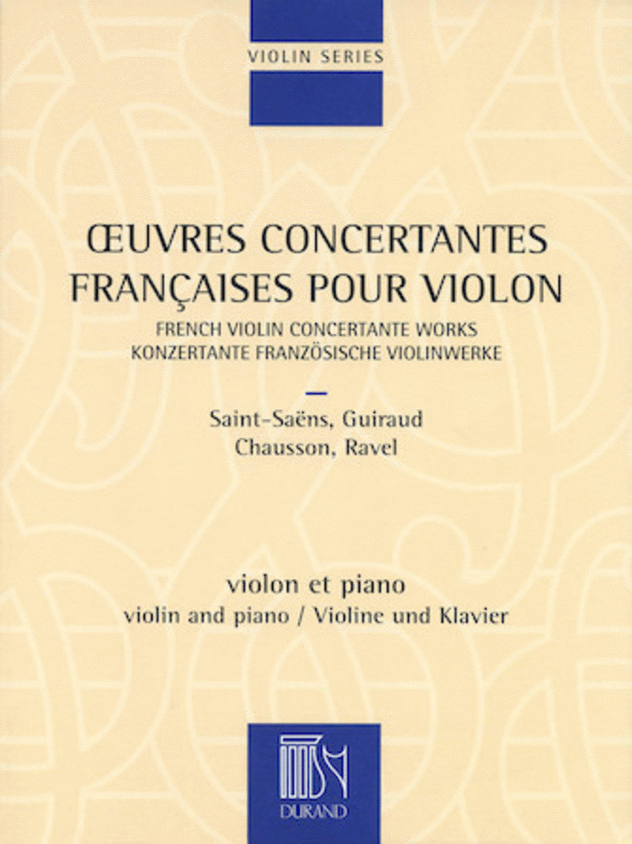 French Violin Concertante Works