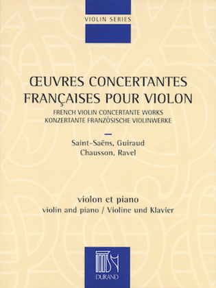 Book cover for French Violin Concertante Works