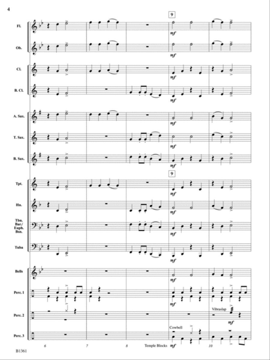 Cowboy Cattle Drive: Score Concert Band scores gallery preview page 4