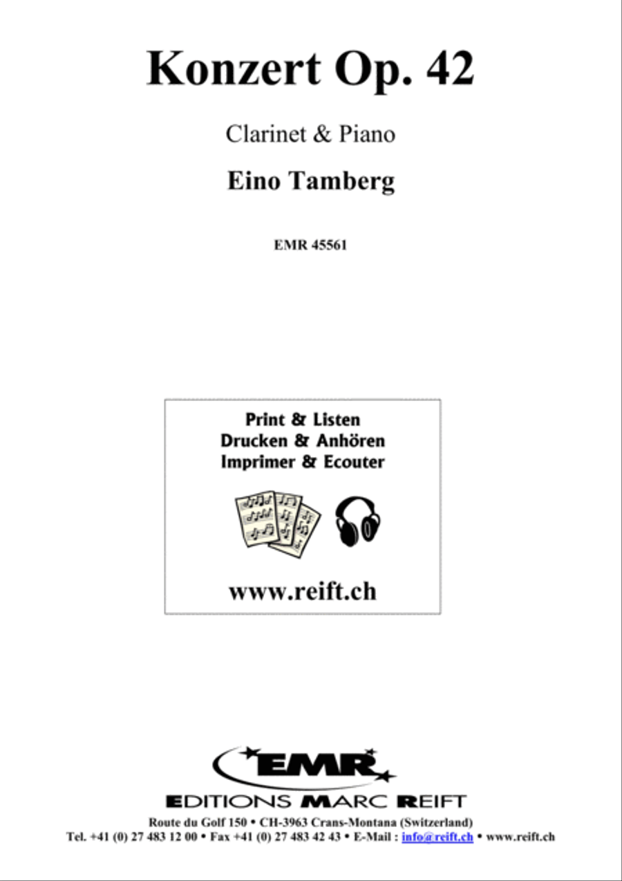 Konzert Op. 42 Clarinet Solo scores gallery preview page 2