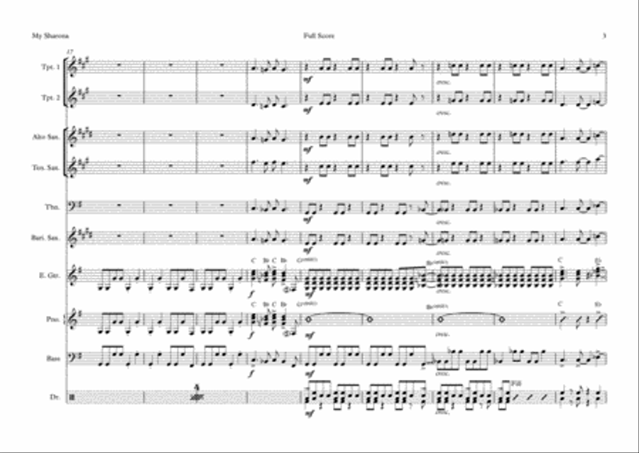 My Sharona Tenor Saxophone scores gallery preview page 3