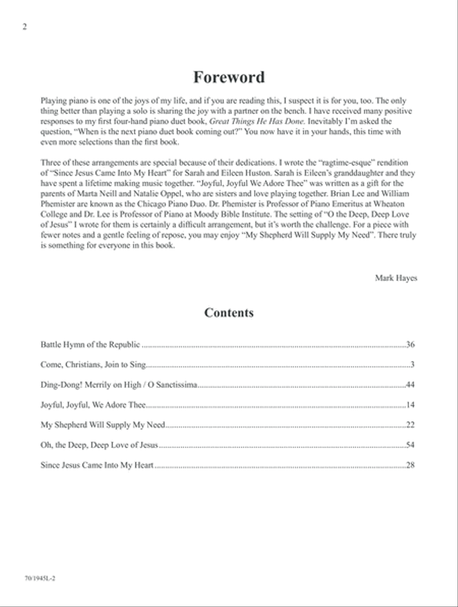 Come, Christians, Join to Play! Piano Duet scores gallery preview page 2