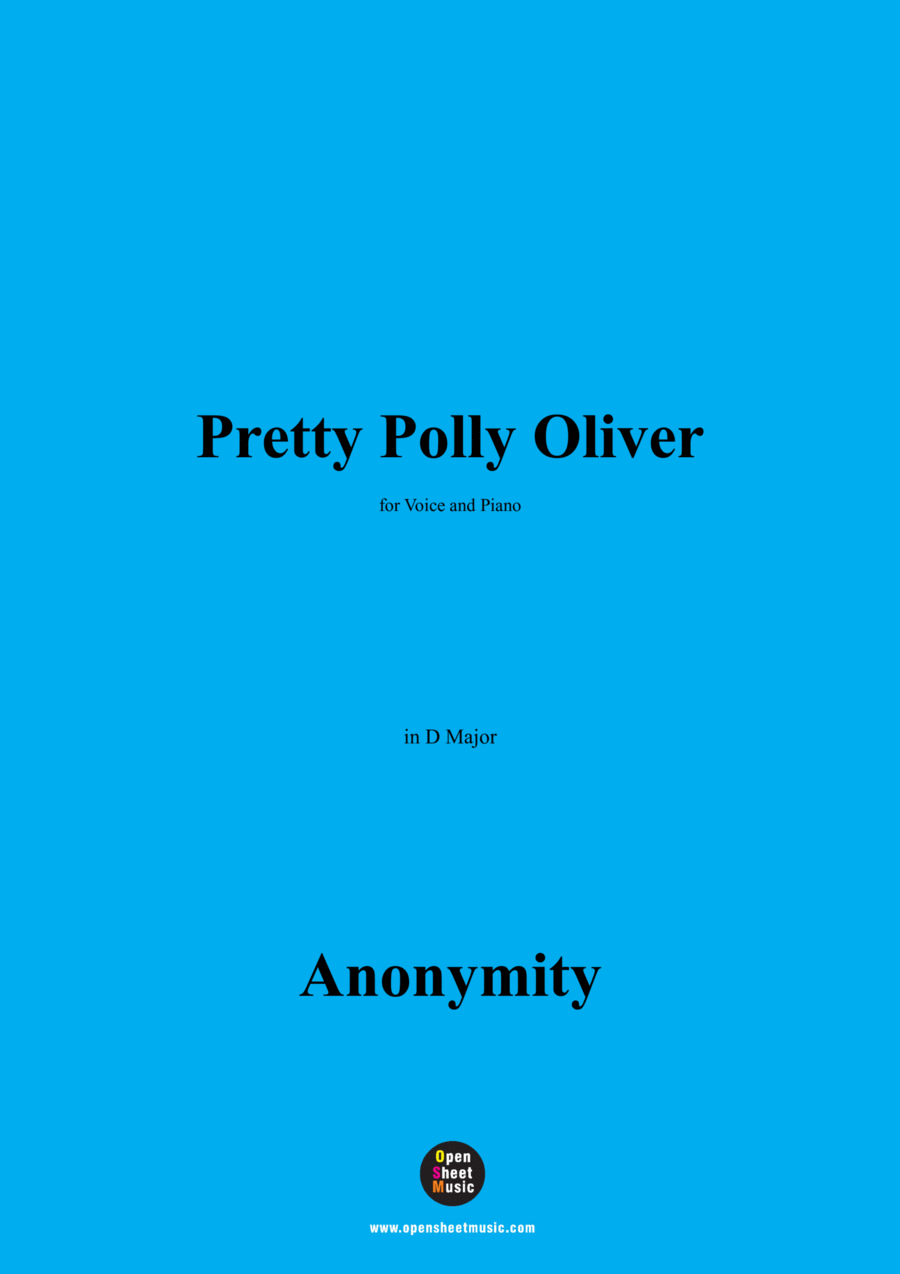 Anonymous-Pretty Polly Oliver,in D Major Voice scores gallery preview page 1