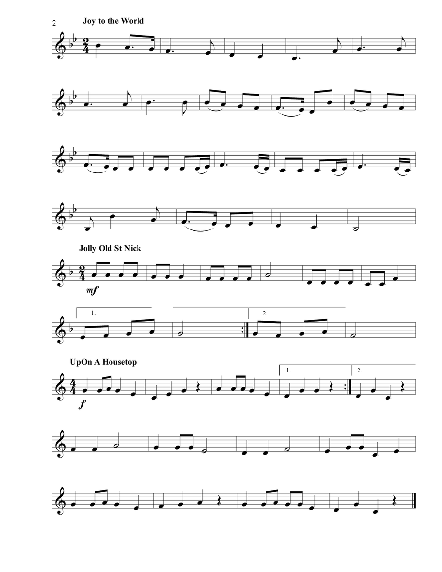 Clarinet Low Register Christmas Carols Clarinet Solo scores gallery preview page 2