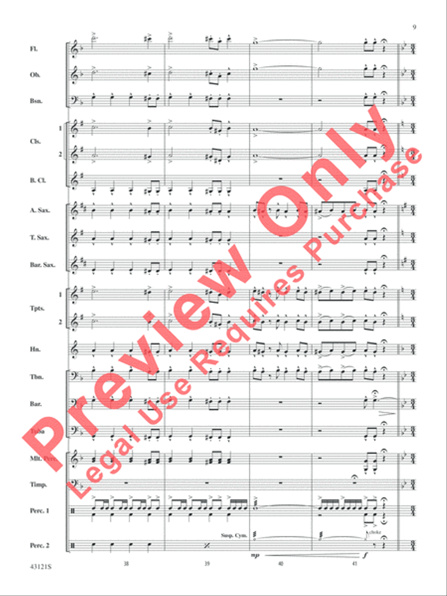 Godzilla, Selections from Concert Band scores gallery preview page 10