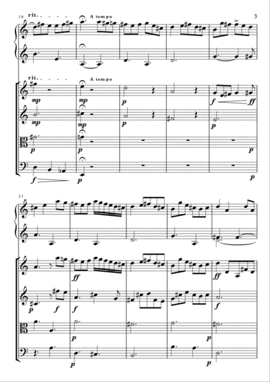 Piano and strings ensemble based on F.Sor op. 31 image number null