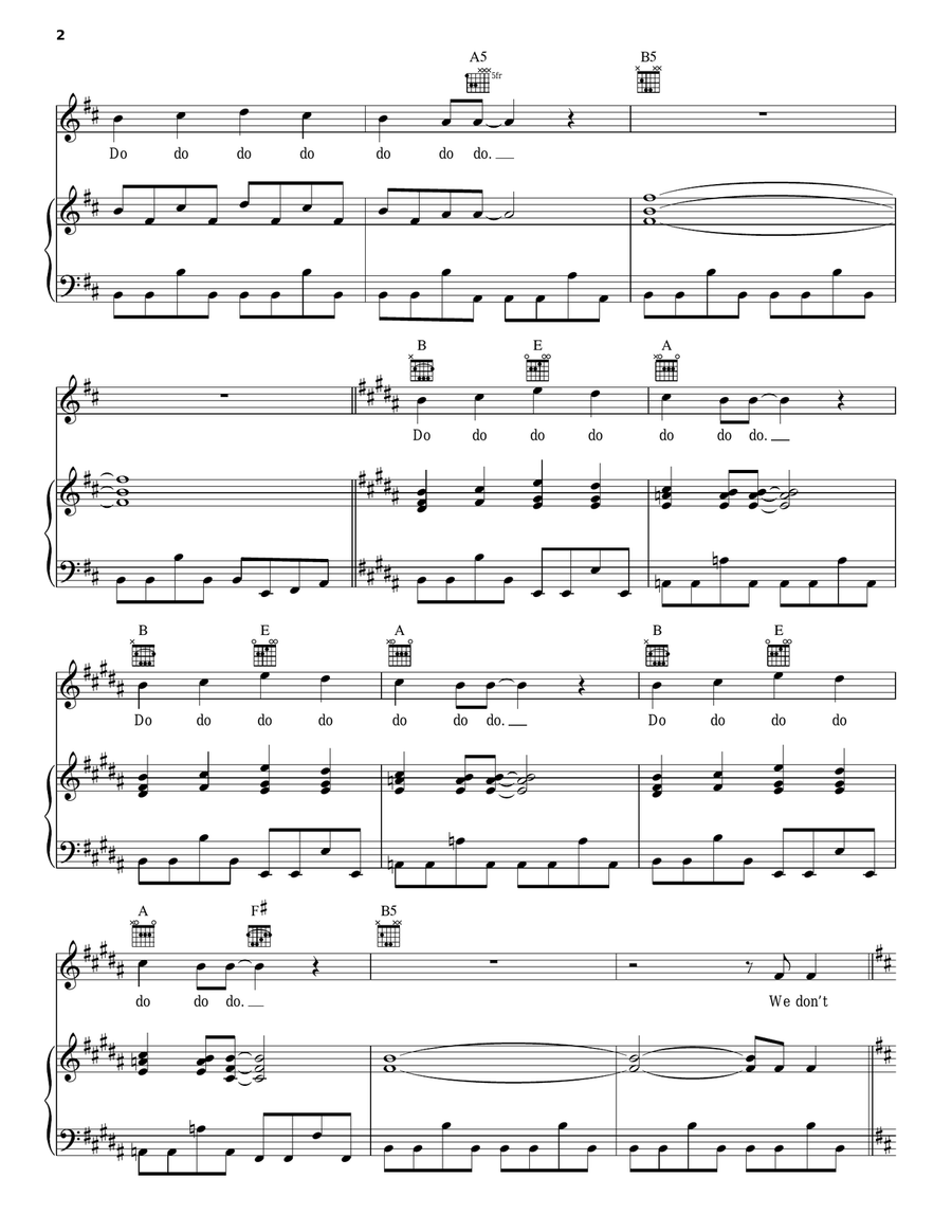 The Dead Heart Piano, Vocal, Guitar scores gallery preview page 2