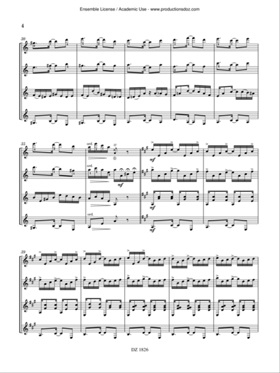 Tico Tico Guitar Ensemble scores gallery preview page 4