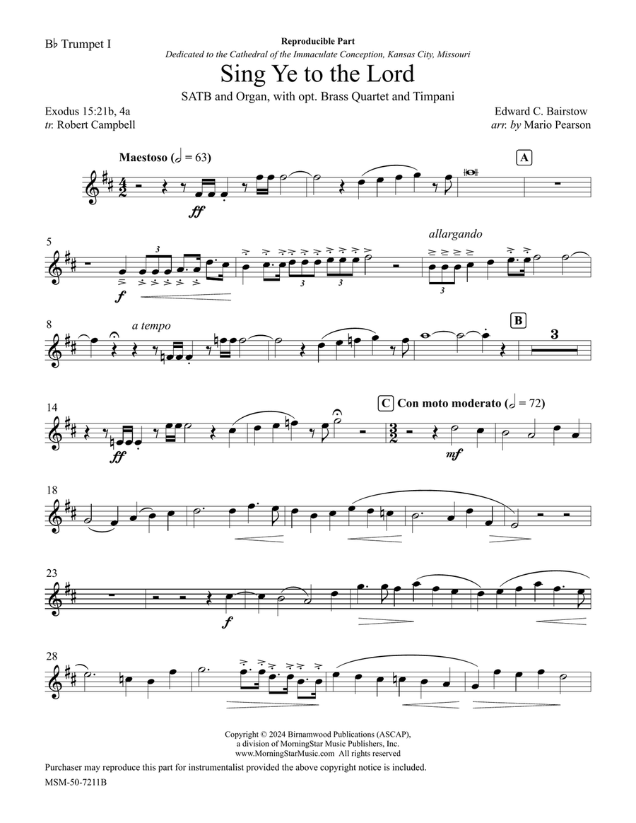 Sing Ye to the Lord Trombone scores gallery preview page 4