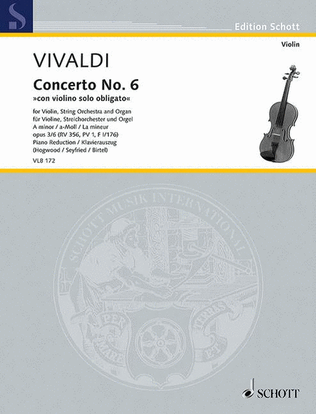 Concerto No. 6 "con violino solo obligato" A minor