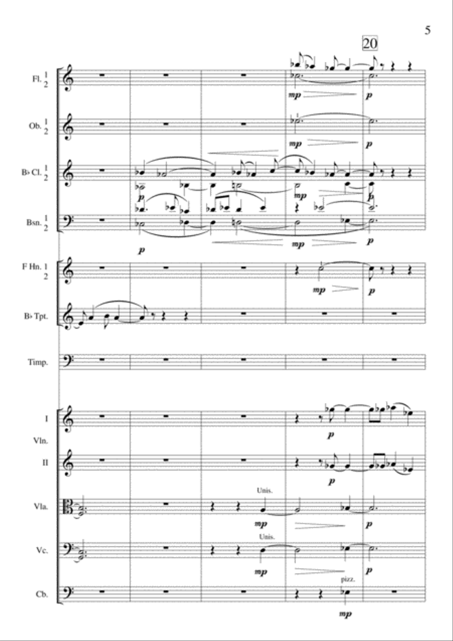 Three Miniatures for Chamber Orchestra Chamber Orchestra scores gallery preview page 5