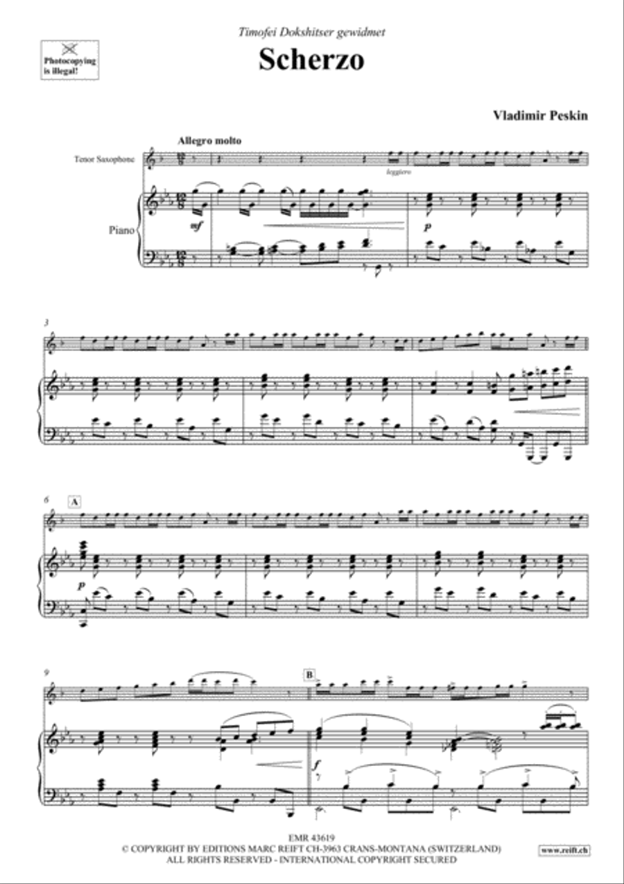 Scherzo Tenor Saxophone scores gallery preview page 4