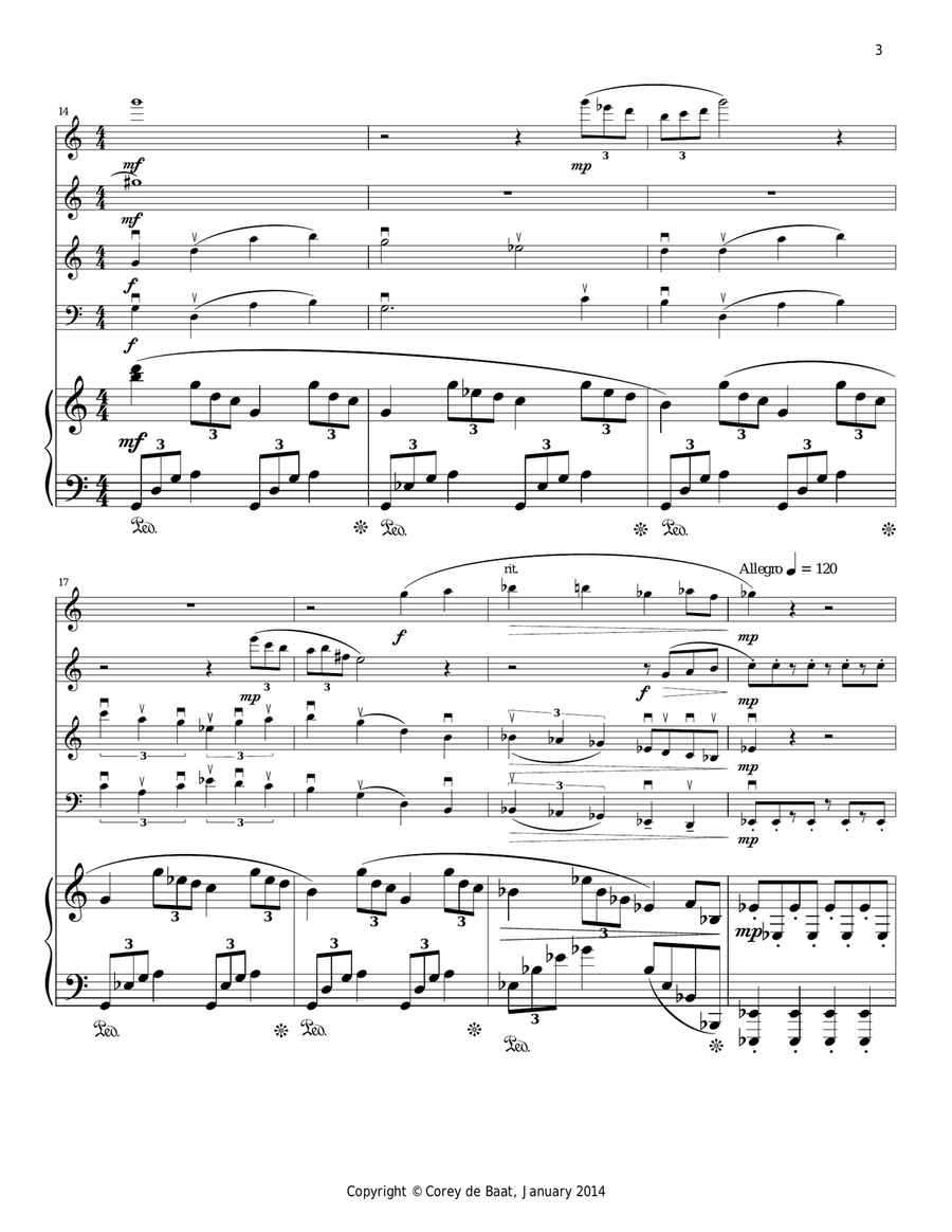 5 Fantasies Flute scores gallery preview page 5