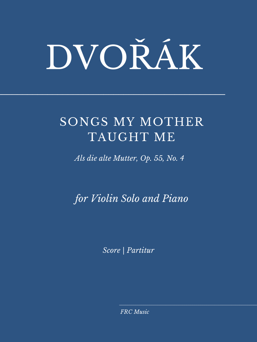 Dvořák: Songs my Mother taught me (for Violin Solo and Piano) String Duet scores gallery preview page 1