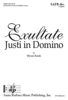 Book cover for Exultate Justi in Domino - SATB divisi Octavo