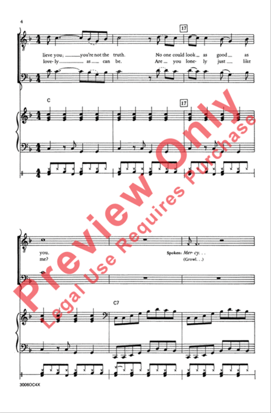 Oh, Pretty Woman Men's Choir scores gallery preview page 4