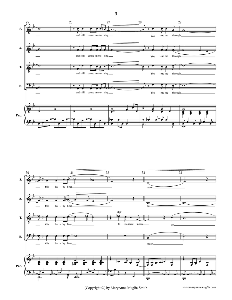 Crescent Moon 4-Part scores gallery preview page 3