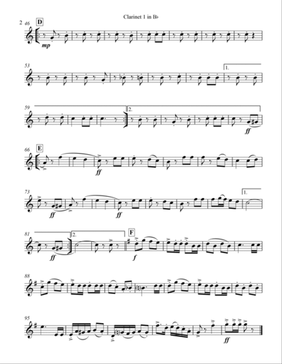 Morning Star Polka (for Clarinet Quartet) Clarinet Quartet scores gallery preview page 6
