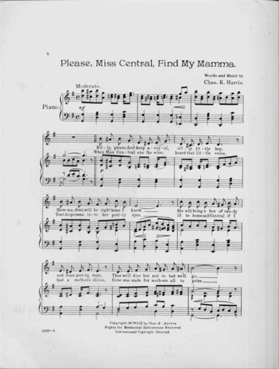 Please, Miss Central, Find My Mamma Voice scores gallery preview page 2