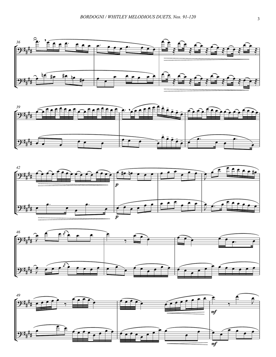 Melodious Duets for Trombones, Book III 91-120 Trombone Duet scores gallery preview page 3