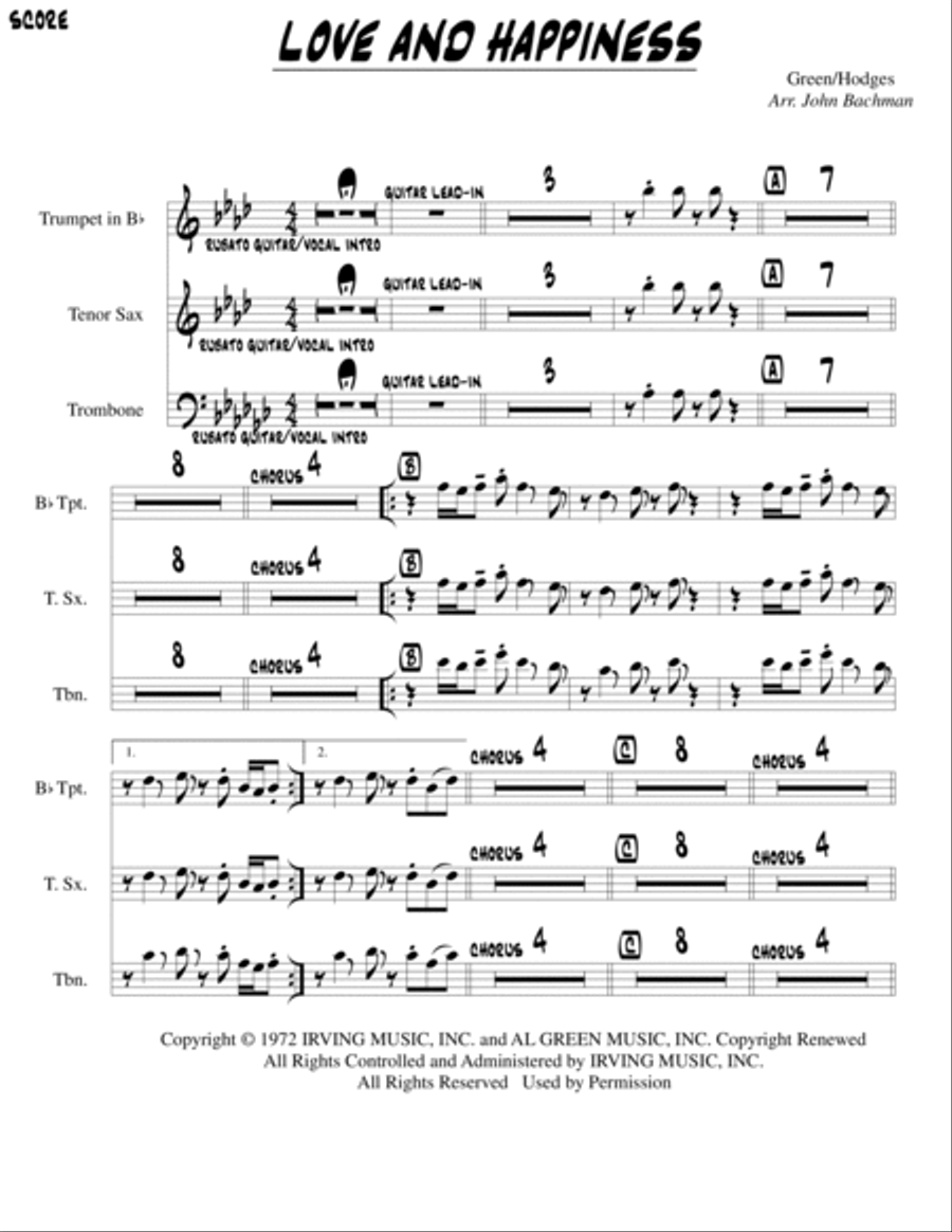 Love And Happiness Small Ensemble scores gallery preview page 2