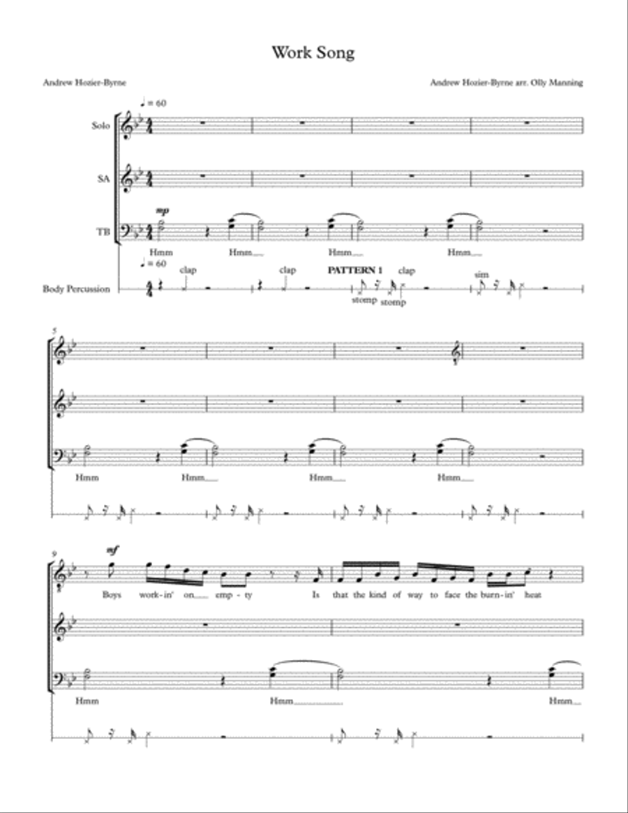 Work Song 4-Part scores gallery preview page 2