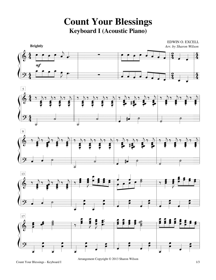 Count Your Blessings (2 Pianos, 4 Hands) 2 Pianos, 4-Hands scores gallery preview page 1