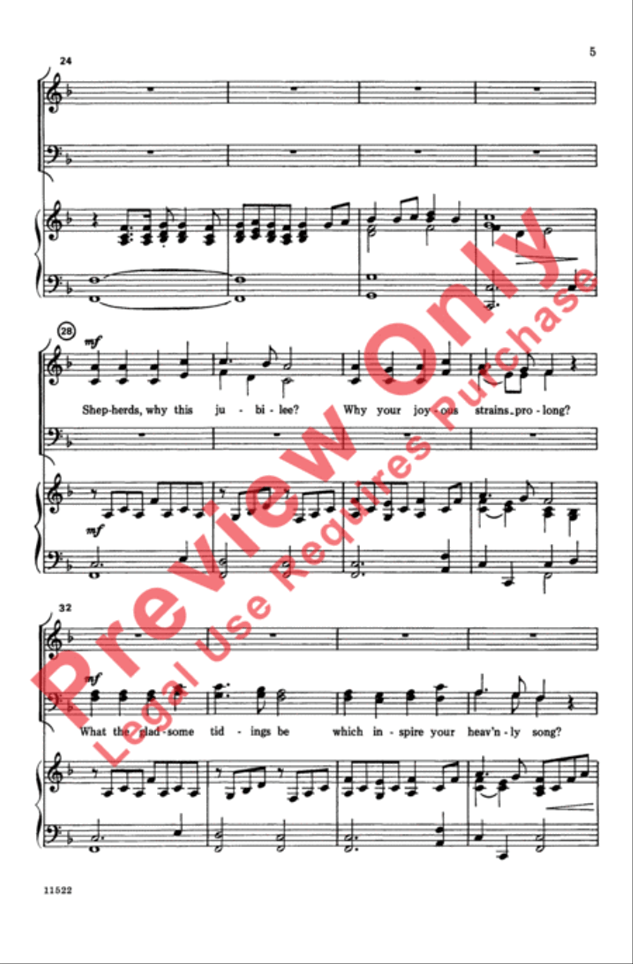 Angels We Have Heard on High: A Concerto 4-Part scores gallery preview page 4