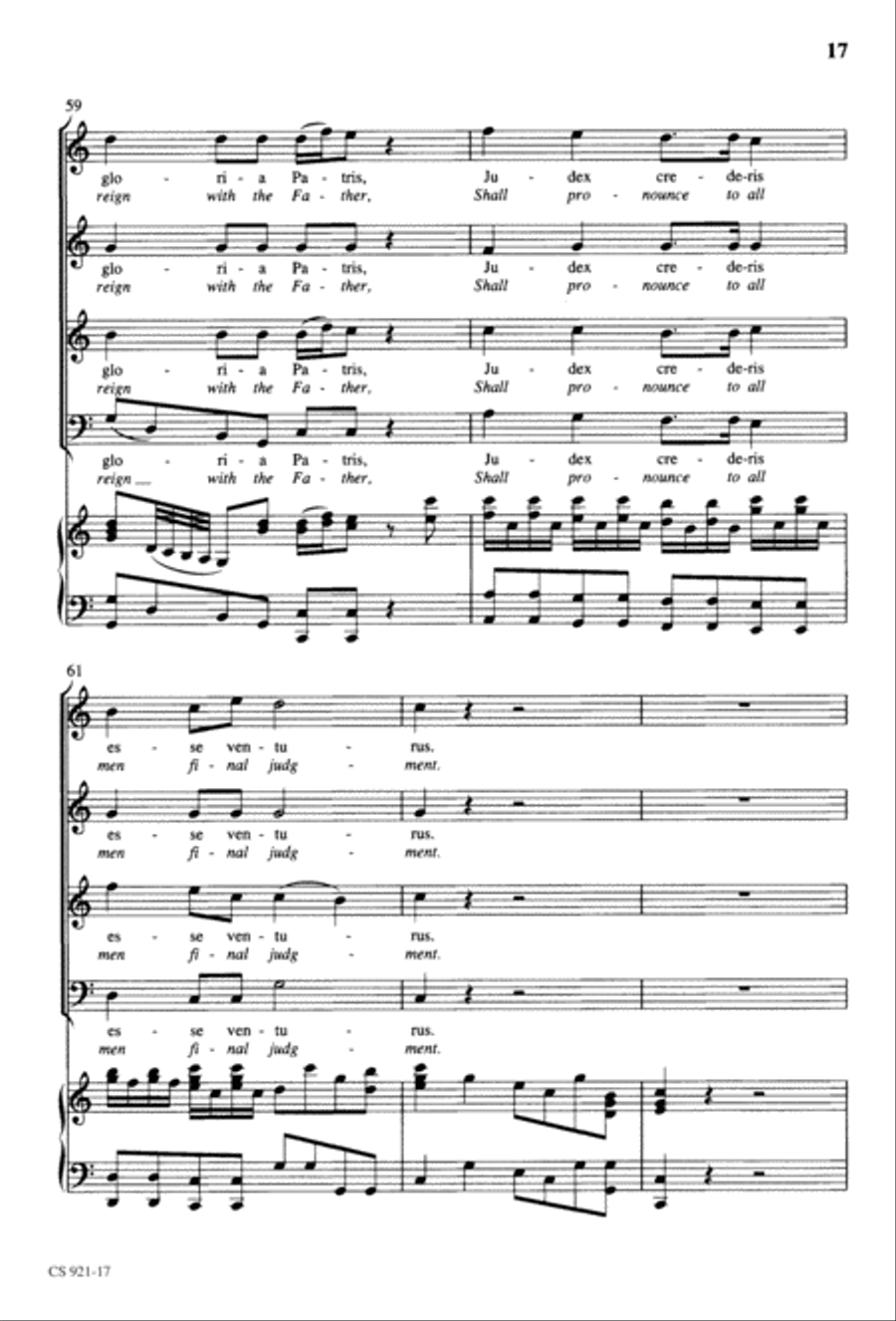 Te Deum - Choral Score