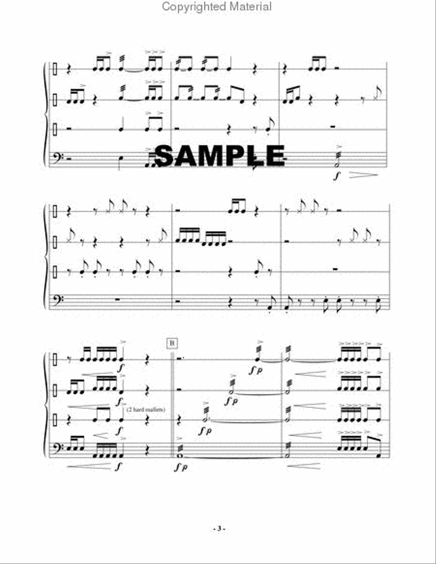 Four Studies for Young Percussion Ensemble Percussion Ensemble scores gallery preview page 3