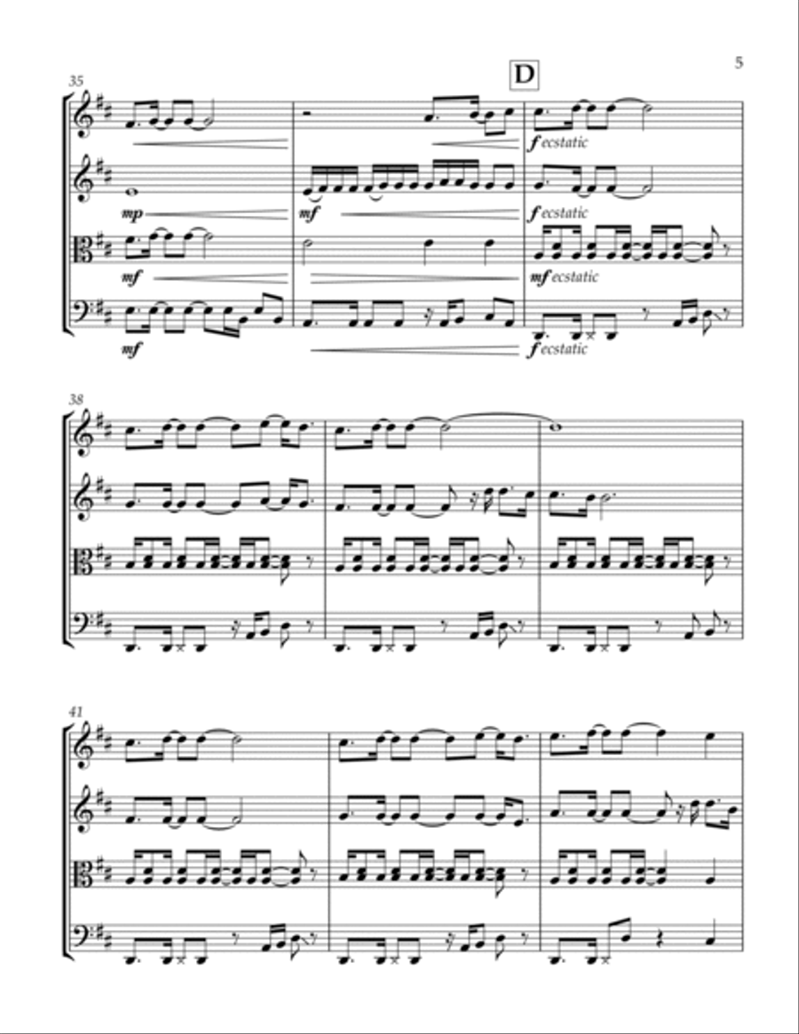 Dancing Queen Dancing Queen String Quartet scores gallery preview page 6