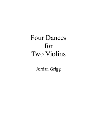 Book cover for Four Dances for Two Violins